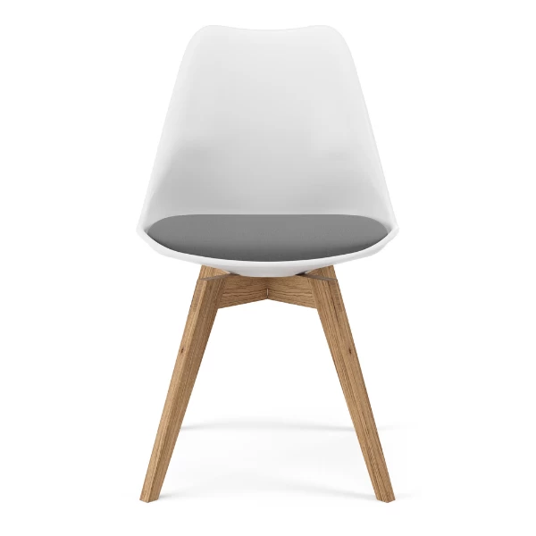 Kuipstoel Blair - Eik/grijs/wit 1 Kuipstoel Blair - Eik/grijs/wit