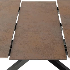 Roestbruine Keramische Eettafel Met Uitschuifblad - 168/210x90x76 Cm -Collectie Woonkamermeubels Ontwerp zonder titel 53 eb17