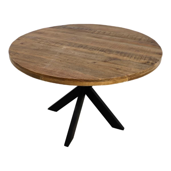 Eettafel Geraldton ø130cm - Bruin/zwart 1 Eettafel Geraldton ø130cm - Bruin/zwart