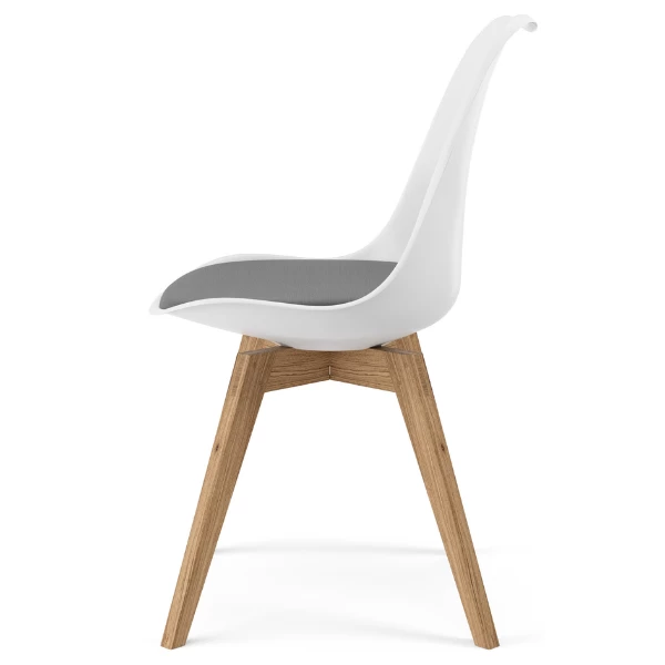 Kuipstoel Blair - Eik/grijs/wit 4 Kuipstoel Blair - Eik/grijs/wit - Afbeelding 4