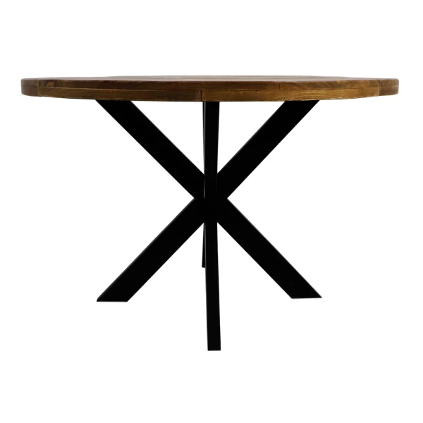 Eettafel Geraldton ø130cm - Bruin/zwart 5 Eettafel Geraldton ø130cm - Bruin/zwart - Afbeelding 5