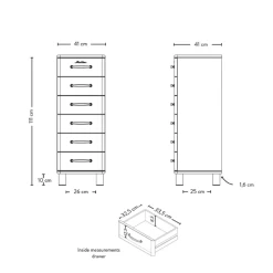 Ladekast Malibu 111,5 Cm Met 6 Lades - Rood 11 Ladekast Malibu 111,5 Cm Met 6 Lades - Rood -Collectie Woonkamermeubels Ontwerp zonder titel 81 fdd6