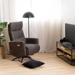 Kamares Relaxfauteuil Antraciet 96 - Gemotoriseerd Met USB".