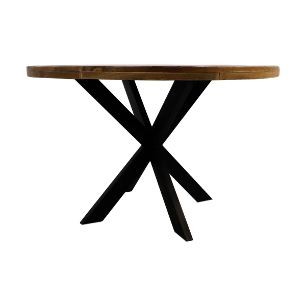 Eettafel Geraldton ø130cm - Bruin/zwart 4 Eettafel Geraldton ø130cm - Bruin/zwart - Afbeelding 4