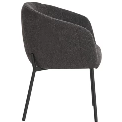 Stoel 'Sevilla' Bouclé Grijs | Metalen Poten H-H 79 X B-L 57 X D-P 62 Cm 14 Stoel 'Sevilla' Bouclé Grijs | Metalen Poten H-H 79 X B-L 57 X D-P 62 Cm -Collectie Woonkamermeubels Ontwerp zonder titel 83 8425
