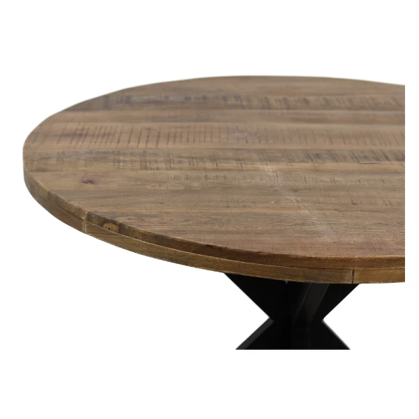 Eettafel Geraldton ø130cm - Bruin/zwart 3 Eettafel Geraldton ø130cm - Bruin/zwart - Afbeelding 3