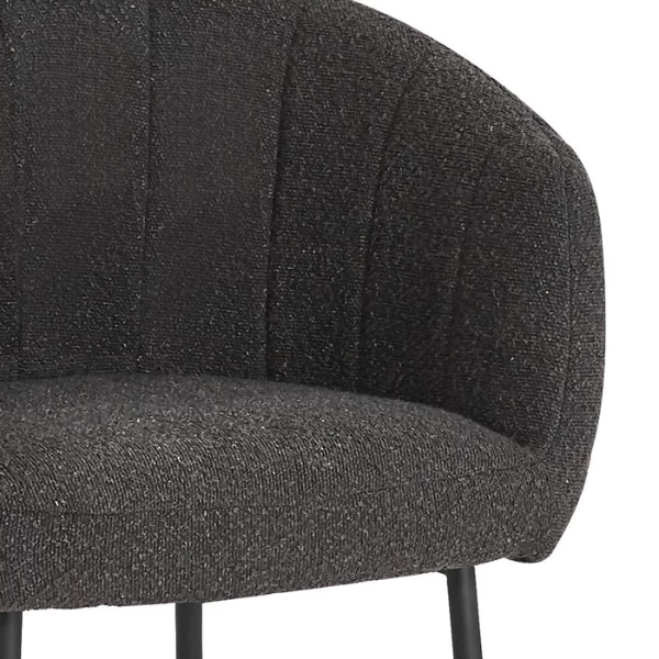 Stoel 'Sevilla' Bouclé Grijs | Metalen Poten H-H 79 X B-L 57 X D-P 62 Cm 5 Stoel 'Sevilla' Bouclé Grijs | Metalen Poten H-H 79 X B-L 57 X D-P 62 Cm - Afbeelding 5