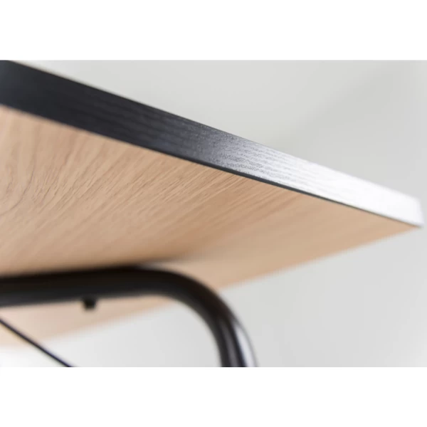 Eettafel Flow 90x90 Cm - Eik/zwart 4 Eettafel Flow 90x90 Cm - Eik/zwart - Afbeelding 4