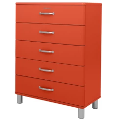 Ladekast Malibu 111,5 Cm Met 5 Lades - Rood