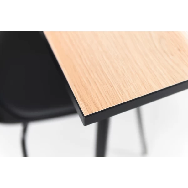 Eettafel Flow 90x90 Cm - Eik/zwart 6 Eettafel Flow 90x90 Cm - Eik/zwart - Afbeelding 6