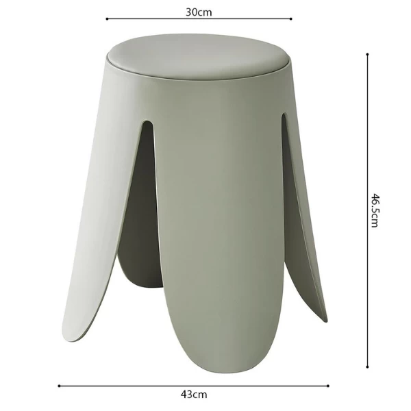 Grijsgroene Astin Kruk | PP Poten En PU Zitting | 46 X 30 X 30 Cm 2 Grijsgroene Astin Kruk | PP Poten En PU Zitting | 46 X 30 X 30 Cm - Afbeelding 2