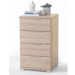 Nachtkastje Nacho 46cm Met 4 Lades - Sonoma Eik