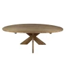 Eettafel Mosy 240x120cm Ovaal Met Kruispoot – Naturel/teak