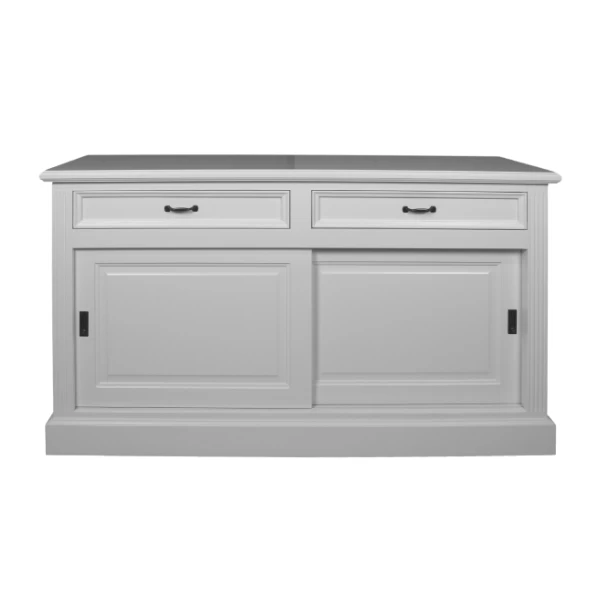 Dressoir Provence 150cm Met 2 Deuren & 2 Lades - Wit 1 Dressoir Provence 150cm Met 2 Deuren & 2 Lades - Wit