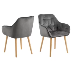 Armstoel Lynn - Donkergrijs/eik -Collectie Woonkamermeubels Ontwerp zonder titel 2021 12 16T083112.593 75c4