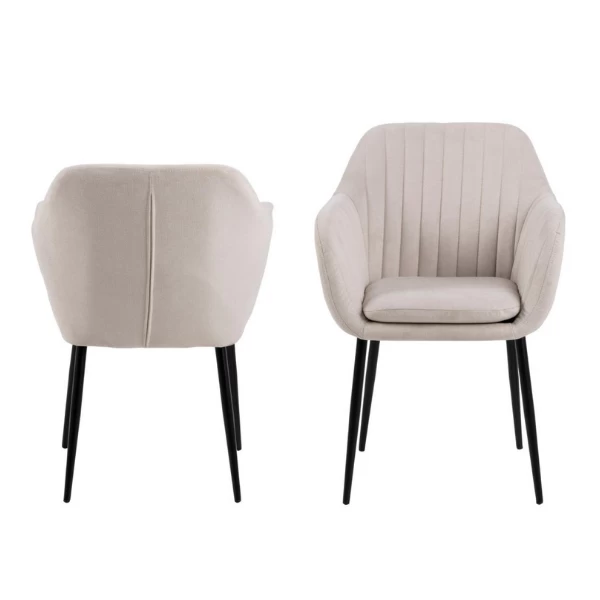 Armstoel Hermeline - Zand/zwart 9 Armstoel Hermeline - Zand/zwart - Afbeelding 9