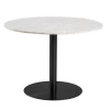 Ronde Eettafel Carlos ø105cm - Wit Marmer/zwart
