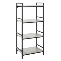 Wandrek Dukan 60 Cm 4 Legplanken - Zwart/beton