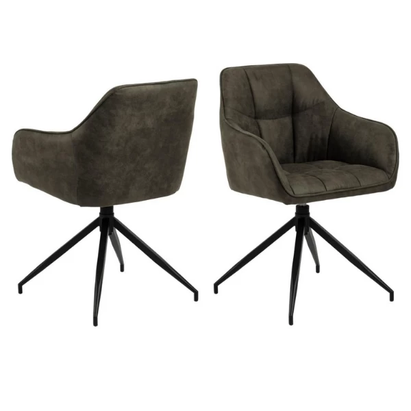 Draaistoel Birgen - Olijfgroen 10 Draaistoel Birgen - Olijfgroen - Afbeelding 10