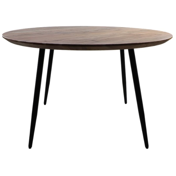 Eettafel Luzern Ø120cm Acaciahout - Naturel/zwart 5 Eettafel Luzern Ø120cm Acaciahout - Naturel/zwart - Afbeelding 5