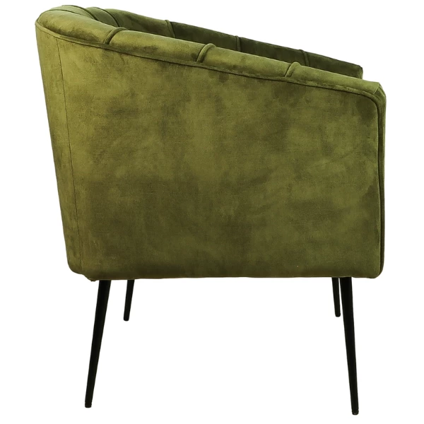 Fauteuil Chester Velours - Olijfgroen 5 Fauteuil Chester Velours - Olijfgroen - Afbeelding 5