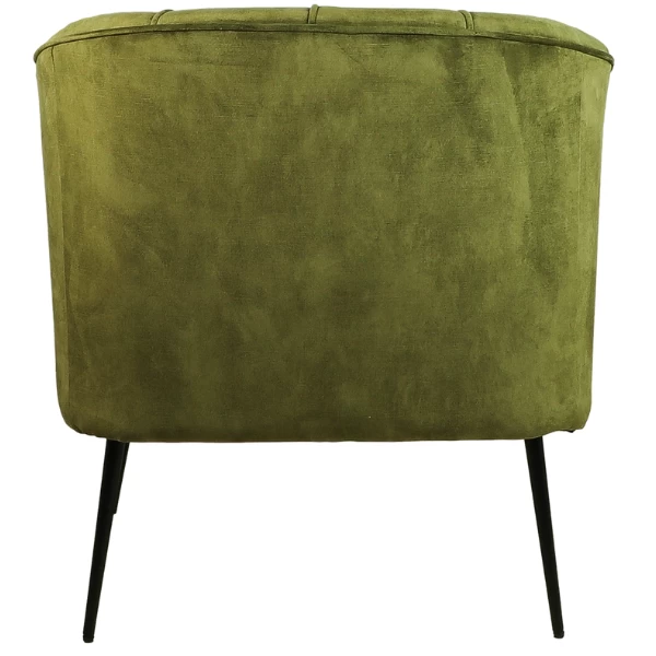 Fauteuil Chester Velours - Olijfgroen 4 Fauteuil Chester Velours - Olijfgroen - Afbeelding 4