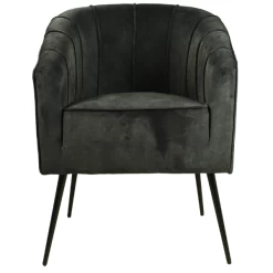 Fauteuil Chester Velours - Antraciet