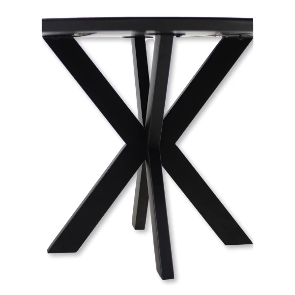 Eettafel Luzern 120cm Acaciahout - Zwart 2 Eettafel Luzern 120cm Acaciahout - Zwart - Afbeelding 2