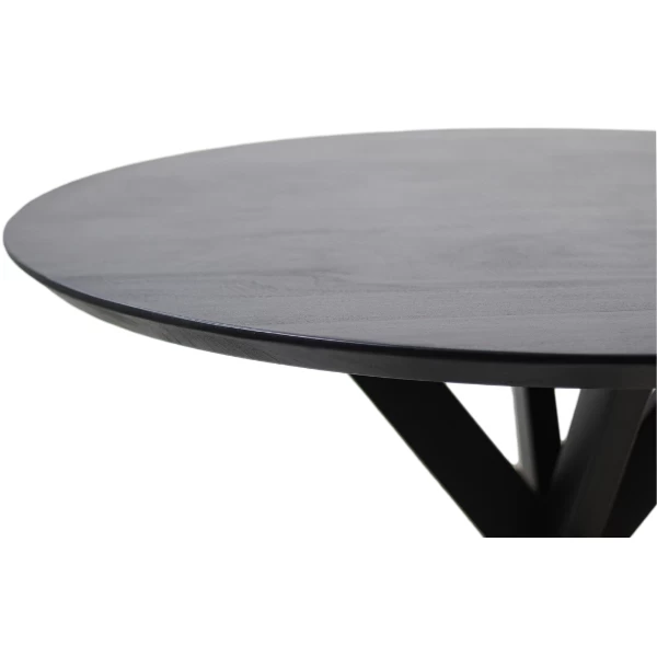 Eettafel Luzern 120cm Acaciahout - Zwart 4 Eettafel Luzern 120cm Acaciahout - Zwart - Afbeelding 4