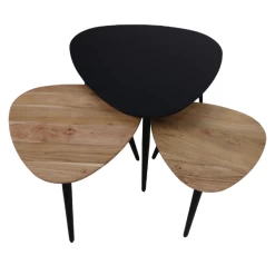 Bijzettafels Luzern Set Van 3 Driehoekig Acaciahout - Naturel/zwart 6 Bijzettafels Luzern Set Van 3 Driehoekig Acaciahout - Naturel/zwart -Collectie Woonkamermeubels Ontwerp zonder titel 2022 01 31T140207.477 4545