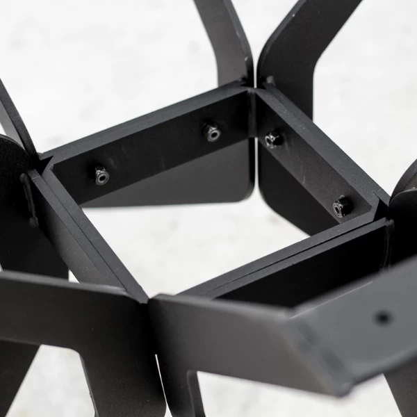 Eettafel Veneto 200x100cm Acaciahout - Naturel/zwart 2 Eettafel Veneto 200x100cm Acaciahout - Naturel/zwart - Afbeelding 2