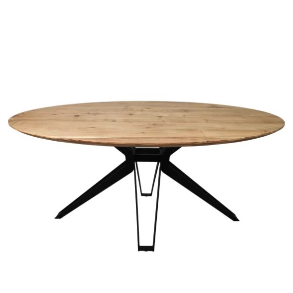 Eettafel Veneto 200x100cm Acaciahout - Naturel/zwart 1 Eettafel Veneto 200x100cm Acaciahout - Naturel/zwart