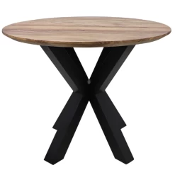 Eettafel Luzern Rond 100cm Acaciahout - Naturel/zwart -Collectie Woonkamermeubels Ontwerp zonder titel 2022 01 31T144138.879 98f2