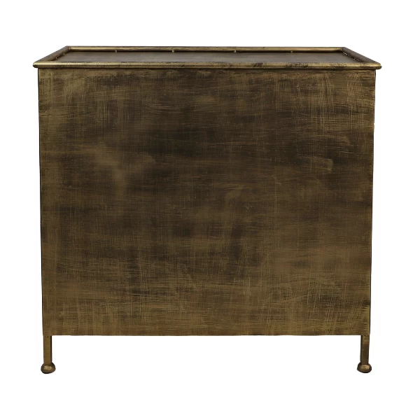 Vitrinekast Fletcher 93x42x90cm - Antiek Goud 3 Vitrinekast Fletcher 93x42x90cm - Antiek Goud - Afbeelding 3