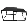 Salontafel Detroit Set Van 2 Metaal - Zwart