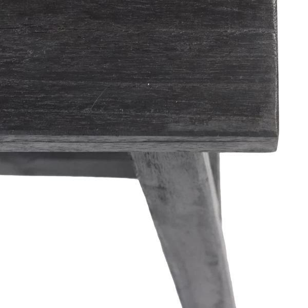 Decoratieve Kruk Lawas 50cm Teakhout - Zwart 3 Decoratieve Kruk Lawas 50cm Teakhout - Zwart - Afbeelding 3