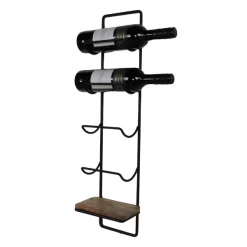 Flessenhouder Cabernet 4 Flessen - Zwart/naturel