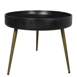 Salontafel Ventura ø50cm - Zwart/antiek Goud