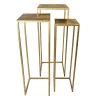 Bijzettafel Fletcher Set Van 3 Metaal - Goud