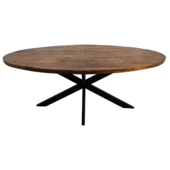Eettafel Geraldton 240x110cm Mangohout - Naturel/zwart