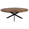 Eettafel Geraldton 180x100cm Mangohout - Naturel/zwart