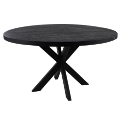 Eettafel Geraldton Rond 100cm Mangohout - Zwart