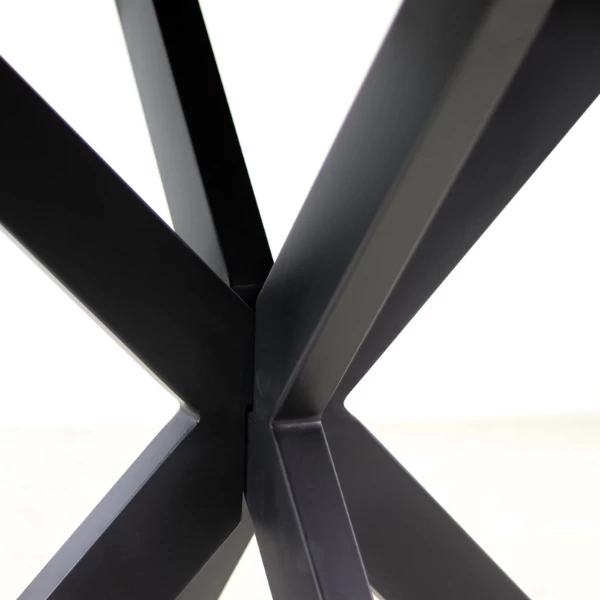 Eettafel Geraldton Rond 100cm Mangohout - Zwart 2 Eettafel Geraldton Rond 100cm Mangohout - Zwart - Afbeelding 2