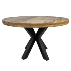 Eettafel Regina Rond 120cm Mangohout - Naturel/zwart 9 Eettafel Regina Rond 120cm Mangohout - Naturel/zwart -Collectie Woonkamermeubels Ontwerp zonder titel 2022 02 21T145744.766 45b0