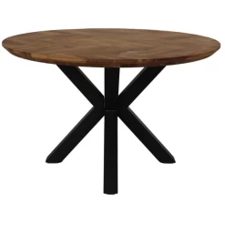 Eettafel Fishbone Rond 140cm Eik Visgraatmotief - Naturel/zwart -Collectie Woonkamermeubels Ontwerp zonder titel 2022 02 22T082955.522 bbf5