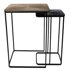 Bijzettafel Downton Set Van 2 Metaal - Goud/zwart 8 Bijzettafel Downton Set Van 2 Metaal - Goud/zwart -Collectie Woonkamermeubels Ontwerp zonder titel 2022 03 02T084816.996 dd49