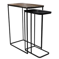 Bijzettafel Downton Set Van 2 Metaal - Goud/zwart 9 Bijzettafel Downton Set Van 2 Metaal - Goud/zwart -Collectie Woonkamermeubels Ontwerp zonder titel 2022 03 02T084851.772 9e0d