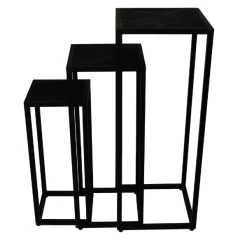 Sokkels Verona Set Van 3 Mangohout Visgraatmotief - Zwart -Collectie Woonkamermeubels Ontwerp zonder titel 2022 03 02T155208.190 8442