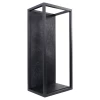 Wandbox Downton 25x55x18cm Mangohout En Metaal - Zwart