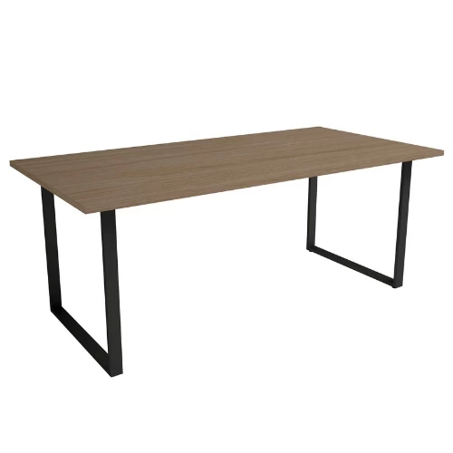 Eettafel Inda 180x90 - Beige/walnoot 2 Eettafel Inda 180x90 - Beige/walnoot - Afbeelding 2